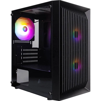 Корпус 1stPlayer BS-2-BK-3F1 Black [134425]
