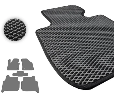 Eva коврики Pro-Eco Black для Volkswagen Touran (mkI)(1-2 ряд) 2003-2015 (PE 6007335)