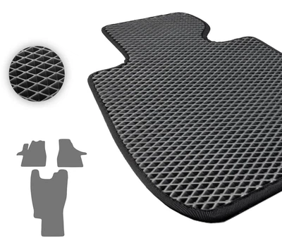 Eva килимки Pro-Eco Black для Volkswagen Transporter / Caravelle / Multivan (T5-T6)(1 ряд - 1+1)(без кліпс)(1 ряд) 2003-2024 (PE 6007396)