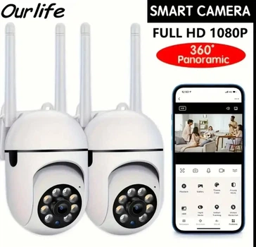 Камера безопасности HD 1080P - Ourlife, домашняя умная Wi-Fi камера безопасности