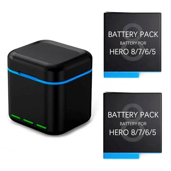 Комплект для GoPro Hero 8/7/6/5 – два аккумулятора и зарядное устройство (12887)