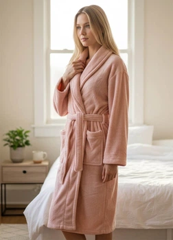 Халат жіночий (персиковий) ONE SIZE S/M