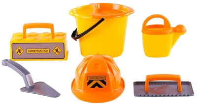 Zestaw do zabawy Cavallino Zestaw wiader murarskich  z narzędziami i kaskiem 6 szt (1364CN01) (8719214073329)