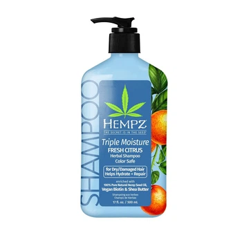 Шампунь для інтенсивного зволоження та відновлення сухого волосся Triple Moisture Fresh Citrus Herbal Shampoo Hempz 500 мл