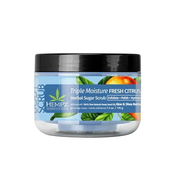 Цукровий скраб для тіла потрійне зволоження Triple Moisture Fresh Citrus Herbal Sugar Scrub Hempz 176 г