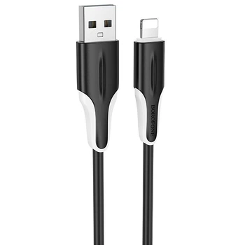 Зарядный кабель USB Lightning для iPhone / Провод шнур юсб лайтнинг для зарядки айфона Apple устройств 2.4A 1м