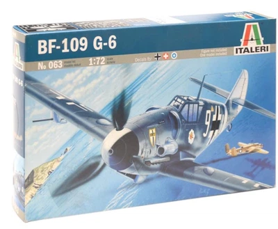 Збірна модель 1/72 літак Messerschmitt Bf-109 G-6 Italeri 0063