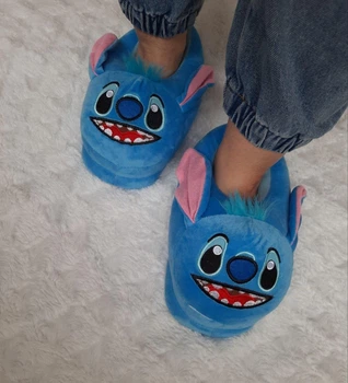 Тапочки Кигуруми Стич My Kigu Домашние Синий Детские для девочки Мягкие Плюшевые 35-40 (301141)