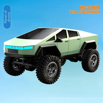 Машинка на радиоуправлении для улицы JRC-C8818 1:18 Tesla Cybertruck RC Green – Гоночный автомобиль, Внедорожник, 4WD, до 12 км/ч, до 40 мин., до 100 м