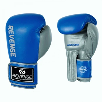 Перчатки боксерські REVENGE EV-10-1038 12 унцій, синьо-сірі