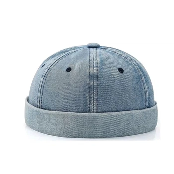 Docker cap Кепка докера бені без козирка джинс. Унісекс. Розмір універсальний. Синій