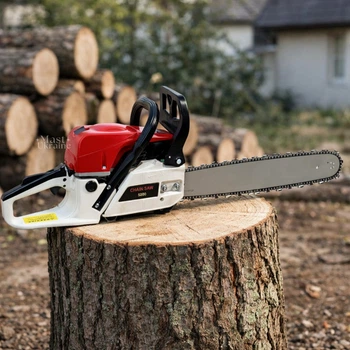 Бензопила цепная с шиной 18″ Chain Saw 5200, мощная бензиновая пила для дров, садовых и строительных работ с автоматической смазкой цепи и антивибрационной системой, MS-461
