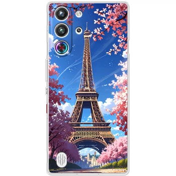 Силиконовый Чехол с Картинкой для ZTE Nubia RedMagic 10 Pro Принт (Париж, Эйфелева Башня) (69830-ysm036)