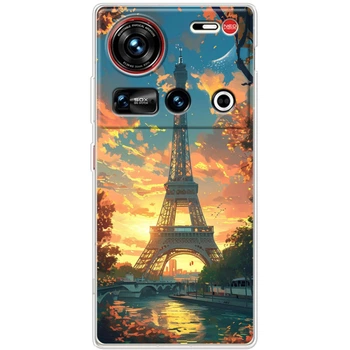 Силиконовый Чехол с Картинкой для ZTE Nubia Z70 Ultra Принт (Париж, Эйфелева Башня) (69829-ysm037)