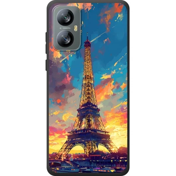 Силиконовый Чехол с Картинкой для Blackview A52 Pro Принт (Париж, Эйфелева Башня) (69954-ysm038)