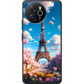 Силиконовый Чехол с Картинкой для Blackview Oscal Tiger 12 Принт (Париж, Эйфелева Башня) (70019-ysm035)