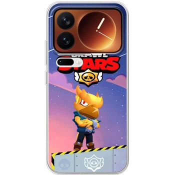 Силиконовый Чехол с Картинкой для Xiaomi 17 Pro Принт (Бравл Старс Ворон, Brawl Stars Crow) (69726-ysm018)