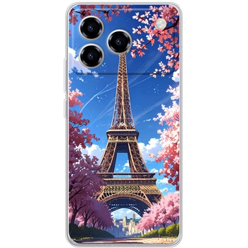 Силиконовый Чехол с Картинкой для ZTE Blade A76 Принт (Париж, Эйфелева Башня) (69785-ysm036)