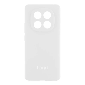 Чехол-накладка Liquid Silicone (AA) с защитой на камеру для Xiaomi Redmi Note 14 Pro 4G White