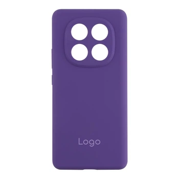 Чехол-накладка Liquid Silicone (AA) с защитой на камеру для Xiaomi Redmi Note 14 Pro 5G/Poco X7 5G Elegant Purple