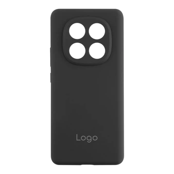 Чехол-накладка Liquid Silicone (AA) с защитой на камеру для Xiaomi Redmi Note 14 Pro 5G/Poco X7 5G Dark Grey
