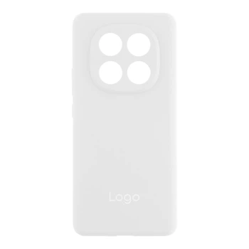 Чехол-накладка Liquid Silicone (AA) с защитой на камеру для Xiaomi Redmi Note 14 Pro 5G/Poco X7 5G White