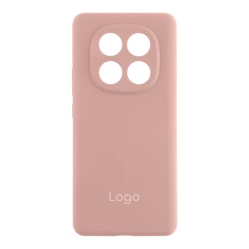 Чехол-накладка Liquid Silicone (AA) с защитой на камеру для Xiaomi Redmi Note 14 Pro 5G/Poco X7 5G Pink Sand