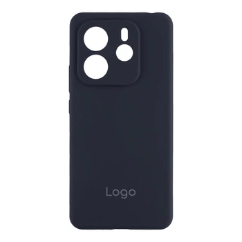 Чехол-накладка Liquid Silicone (AA) с защитой на камеру для Xiaomi Redmi Note 14 5G Dark Blue
