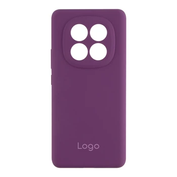 Чехол-накладка Liquid Silicone (AA) с защитой на камеру для Xiaomi Redmi Note 14 Pro+ 5G Grape