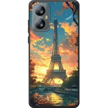Силиконовый Чехол с Картинкой для Blackview A52 Принт (Париж, Эйфелева Башня) (69950-ysm037)