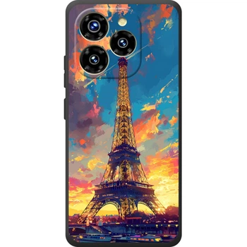 Силиконовый Чехол с Картинкой для Oukitel C50 Принт (Париж, Эйфелева Башня) (70011-ysm038)