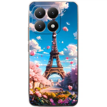 Силиконовый Чехол с Картинкой для Xiaomi 15T Принт (Париж, Эйфелева Башня) (69648-ysm035)