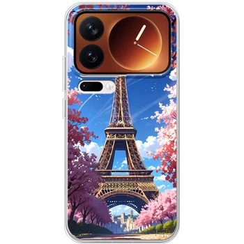 Силиконовый Чехол с Картинкой для Xiaomi 17 Pro Принт (Париж, Эйфелева Башня) (69726-ysm036)