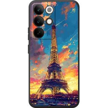 Силиконовый Чехол с Картинкой для Realme C85 Pro Принт (Париж, Эйфелева Башня) (70194-ysm038)