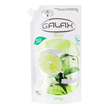 Жидкое мыло с экстрактом лайма Galax (дой-пак)