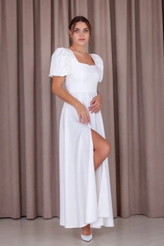 Белое вечернеее платье vintage XXXL белый 43338063