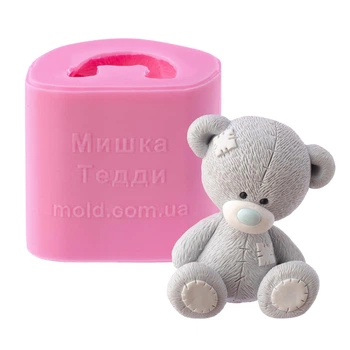 Силіконовий молд Ведмедик Тедді 3д 8см