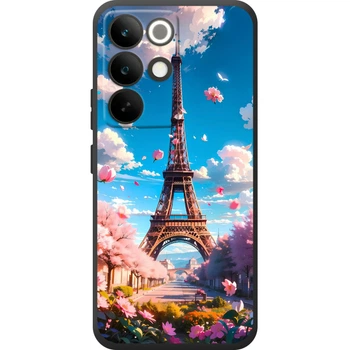 Силиконовый Чехол с Картинкой для Realme C85 Pro Принт (Париж, Эйфелева Башня) (70194-ysm035)