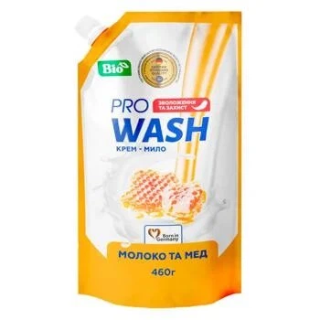 Крем-мыло жидкое Pro Wash Молоко и мед 460г (4262396140265)