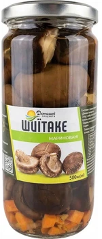 Гриби марновані Домашні продукти Шиїтаке цілі 500 мл (4820186126716)