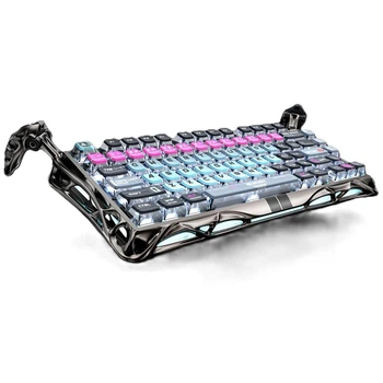 Геймерська магнітна механічна клавіатура з HOT SWAP GRAVASTAR Mercury V75 Pro, HE Magnetic Switch, 8k, RGB, 80key УКР/АНГЛ Cyberpunk/Чорна (GS_V75_PRO_U_RM_EGRY)