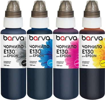 Комплект чорнила Barva для Epson T073/T092/T129/T130 Special Pigmented 4x100 мл BK/C/M/Y (E130-100-MP)