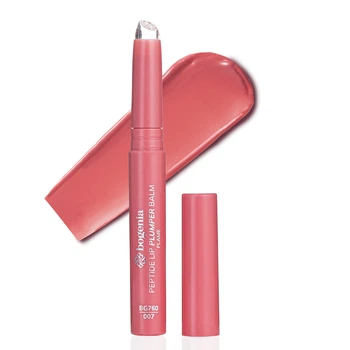Помада-блиск для об'єму губ Bogenia Peptide Lip Plumper Balm (BG760), 007 Flame Бежево-рожевий