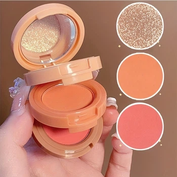 Набор румян и хайлайтера 2в1 для лица Hudavioji Blusher and Highlighter, 14g