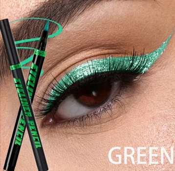 Підводка для очей Green Glitter Pen