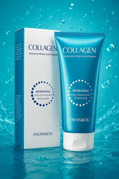 Очищувальна пінка для вмивання з колагеном Fayankou Collagen Moisturize Whiten Facial Cleanser 100 мл