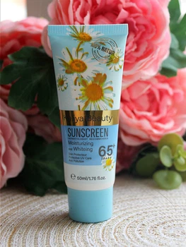 Сонцезахисний крем для обличчя Kaliya Beaty Sunscreen 65+ PA +++ Ромашка