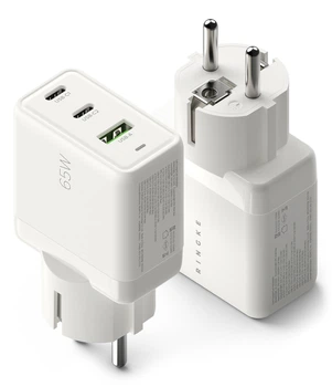 Сетевое зарядное устройство Ringke 65W GaN 3-Port Ground Fast Charging White (AP1062RS)