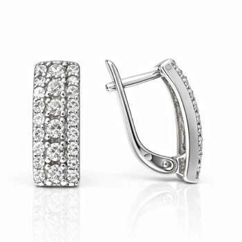 Серьги серебряные дорожка с фианитами Silver Style (20561.20 sku:2300104230289)