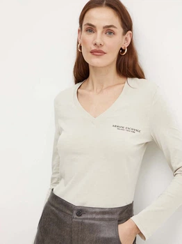 Лонгслив длинный женский Armani Exchange 386984108 L Бежевый (1159843639)